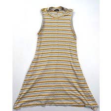 Staccato Striped Tank Dress Sleeveless Ribbed Casual Dress Medium