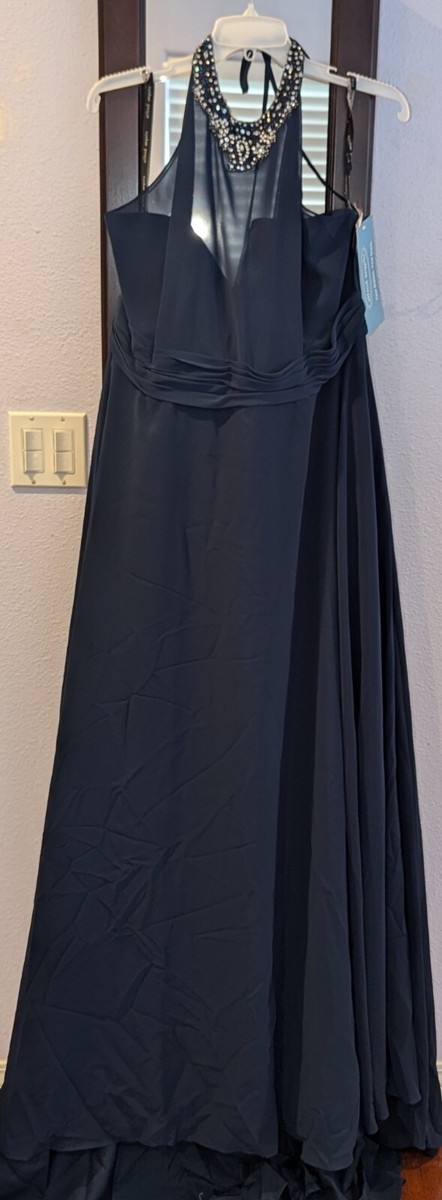 alfred angelo halter dress Angelo-Blue Formal - Size 22W- 