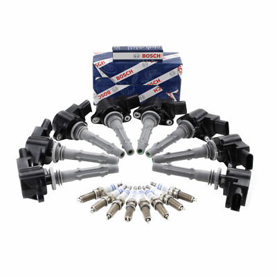 Bosch 8 Ignition Coils and 8 Platinum Spark Plugs Kit For Mercedes C216 W221