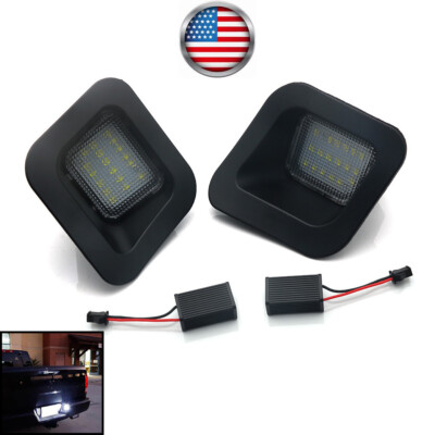 LED License Number Plate Lights Tag Lamp For 2002-2018 Dodge Ram 1500 2500 2Pcs 