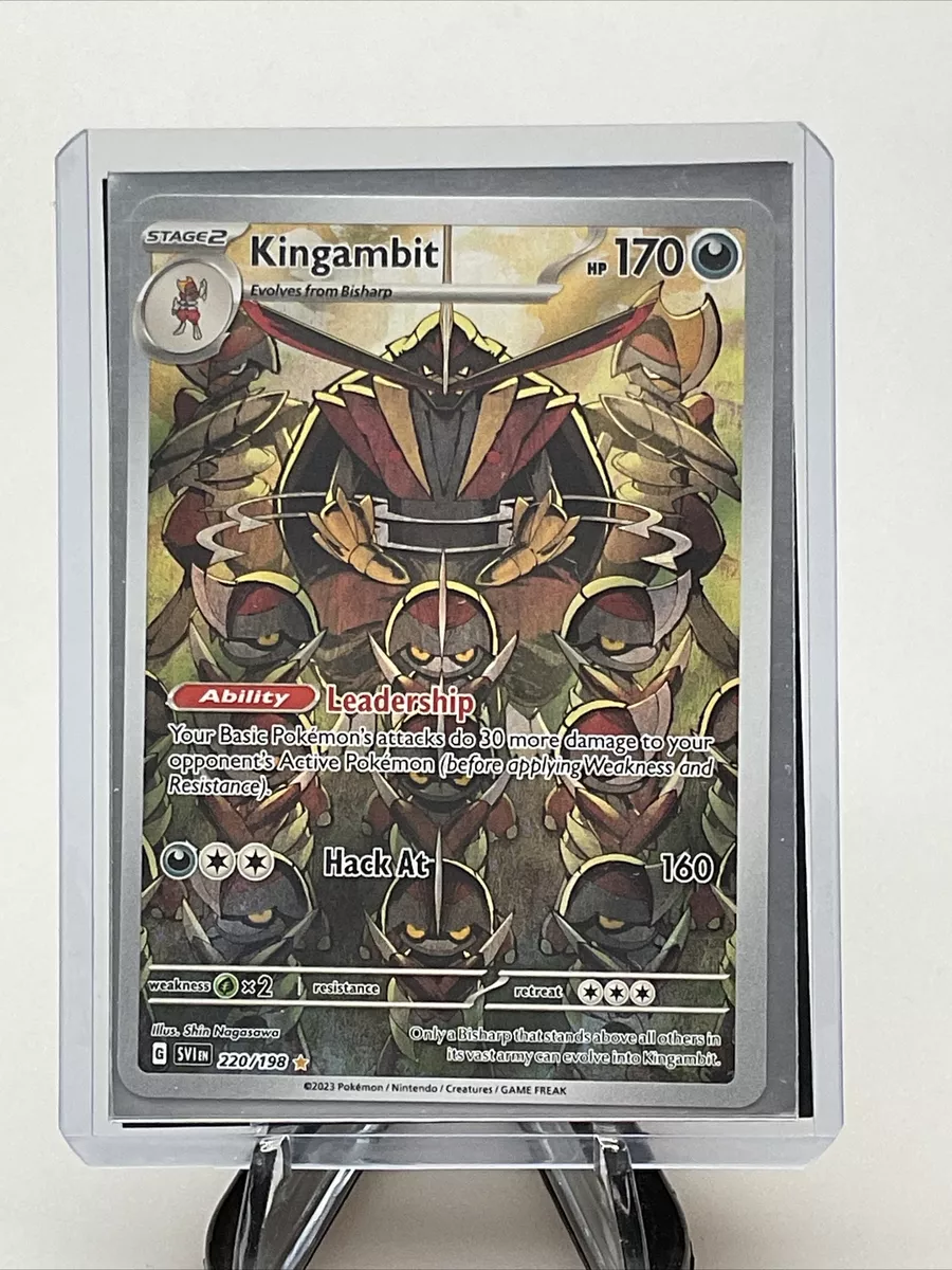 Kingambit 2023 Pokémon Paldea Evolved full art rare holo 220/198 – Piece Of  The Game