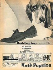 ADVERTISING 1965 HUSH PUPPIES shoes
