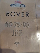 ROVER P4 60 75 90 105S SALOON 1957-58 OWNERS INSTRUCTION & MAINTENANCE MANUAL