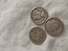 Lot Of 3 Dimes- Barber, Mercury and Roosevelt — photo 1
