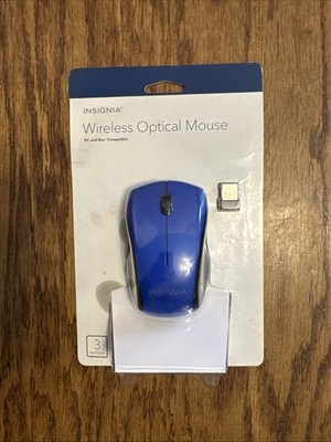 INSIGNIA  Wireless Optical Mouse 2.4GHz 3 Button Blue