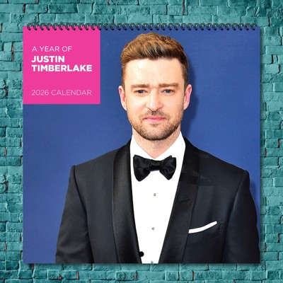 Justin Timberlake 2026 Wall Calendar, 12-Month Star Wall Calendar