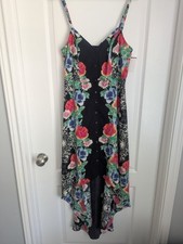 Guess Floral High Lowl Sleeveless Dress Size Medium Sundress