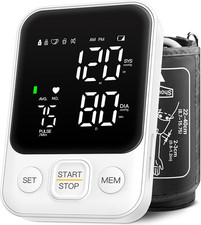 Blood Pressure Monitor Upper Arm Machine 240 Memory for Home Use White | Clinic