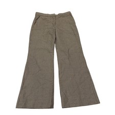Stella McCartney Womens 42 Medium 100% Wool Houndstooth Flare Pants Academia