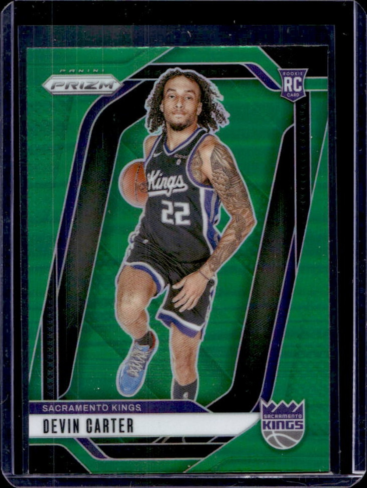 2024-25 Prizm Devin Carter RC Green Rookie #231 Kings