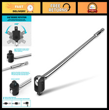24 Heavy Duty Breaker Bar 12 Drive With 240 Flex Head Detent Ball - Chrome
