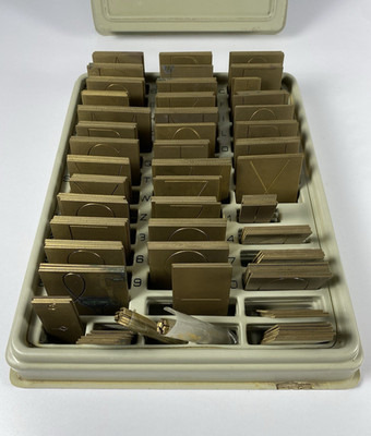 Hermes Brass Engraving 100+ - 2.5 Inch Fonts Alphabet & Numbers