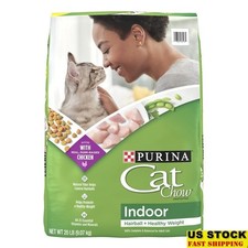 Indoor Hairball Control Healthy Weight Chicken Dry Cat Food 20lb Kibble New