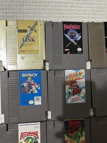 9 NES Games Lot Zelda II Final Fantasy Mario 2 Dragon Warrior Tested