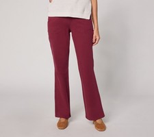 Quacker Factory Women's Pants Sz S DreamJeannes Flat Waistband Red A625713