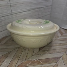 Vintage Homer Laughlin Casserole Dish with Lid Oven Serve Bakeware Green