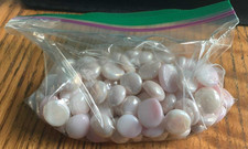 11.45 oz pink flat glass marbles