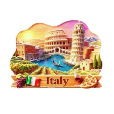 Italy Colosseum Leaning Tower Tourist Souvenir Resin Refrigerator Fridge Magnet
