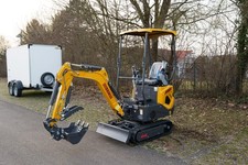 Minibagger 1000 kg Brixkom BK10 NEU Bagger mit Knickarm Pilotensteuerung, EURO V
