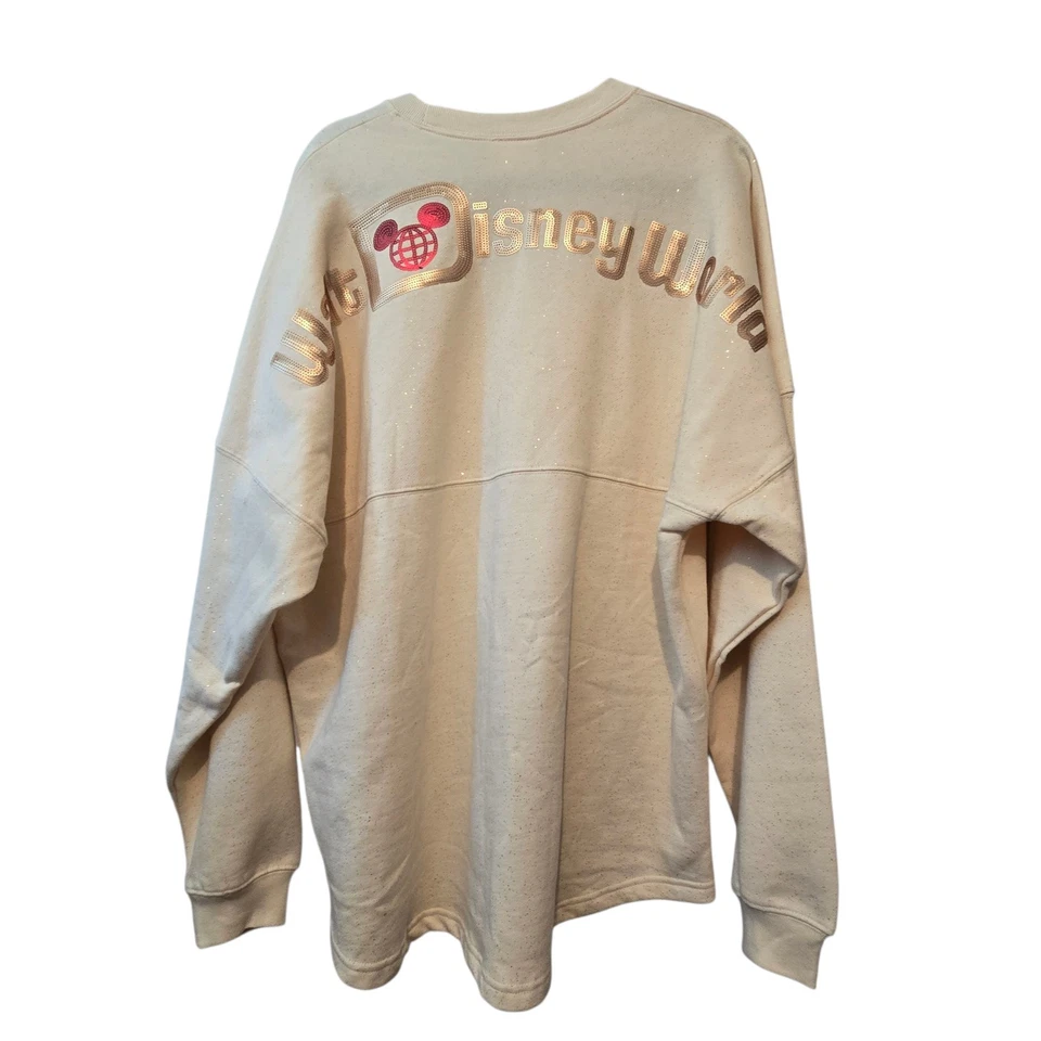 Camiseta Disney World Spirit Holiday 2022 Santa Mickey feminina GG lantejoulas de Natal - Imagem 2 de 4