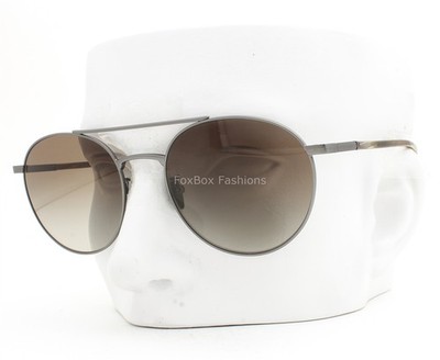 Giorgio Armani Sunglasses Matte Gunmetal Brown Gradient AR6156 3003/8E with Case