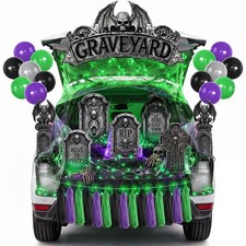 Trunk or Treat Car Decorations Kit, Halloween Trunk or Treat RIP Graveyard