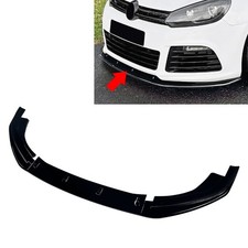 Front Bumper Spoiler Lip Body Kit Glossy Black For Vw Golf 6 Mk6 R 2010-2013