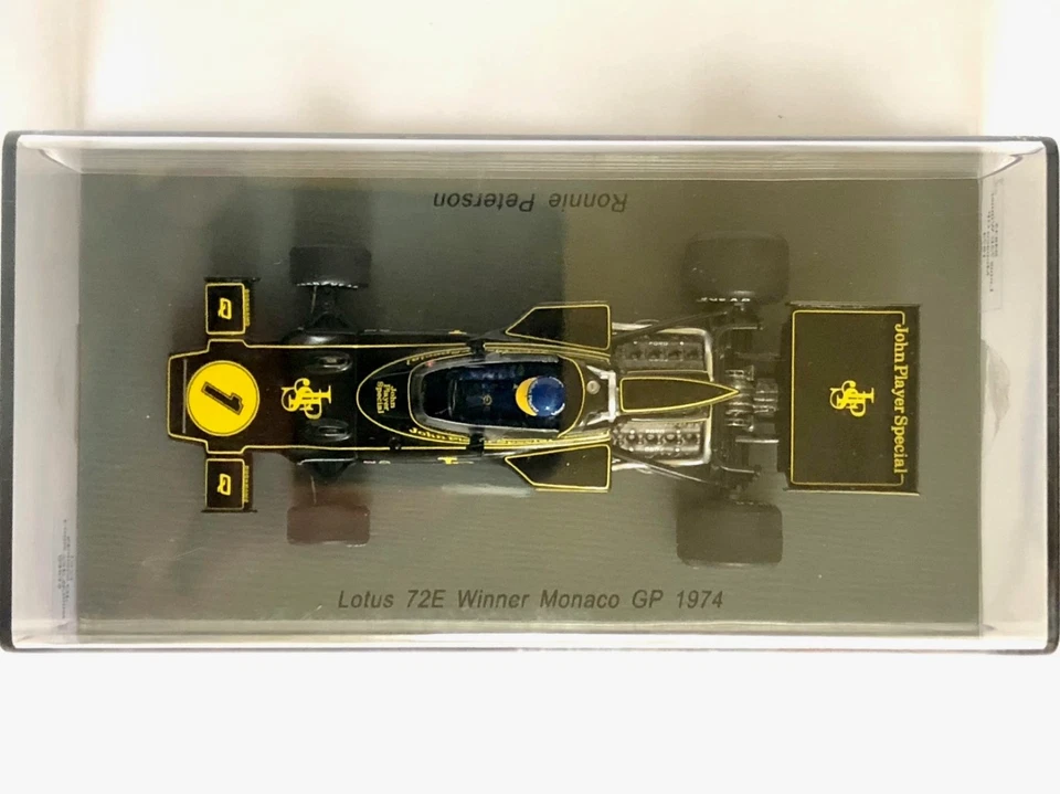 F1 1:43 Spark S4835 Lotus 72E R.Peterson 1st Monaco GP 1974, Full Tobacco Livery - Immagine 2 di 4