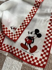 Vintage Disney MICKEY MOUSE Bandana Scarf Handkerchief - 1930s print Disneyana