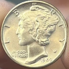 1940-D Mercury Dime UNC++ FB
