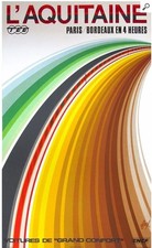 Affiche Poster Train SNCF Chemin De Fer TGV Wagon Lit Aquitaine