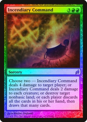 Incendiary Command FOIL Lorwyn HEAVILY PLD Red Rare MAGIC MTG CARD ABUGames