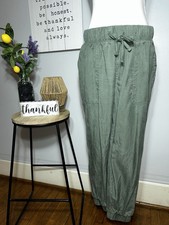 Universal Thread Women's Green Lyocell Jogger Pants Drawstring Elastic Waist