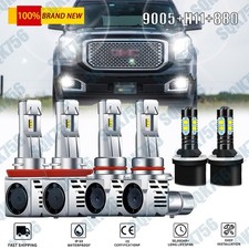 For GMC Yukon XL 2016-2018 Combo LED Headlights & Fog Light Upgrade Bulbs 6000K