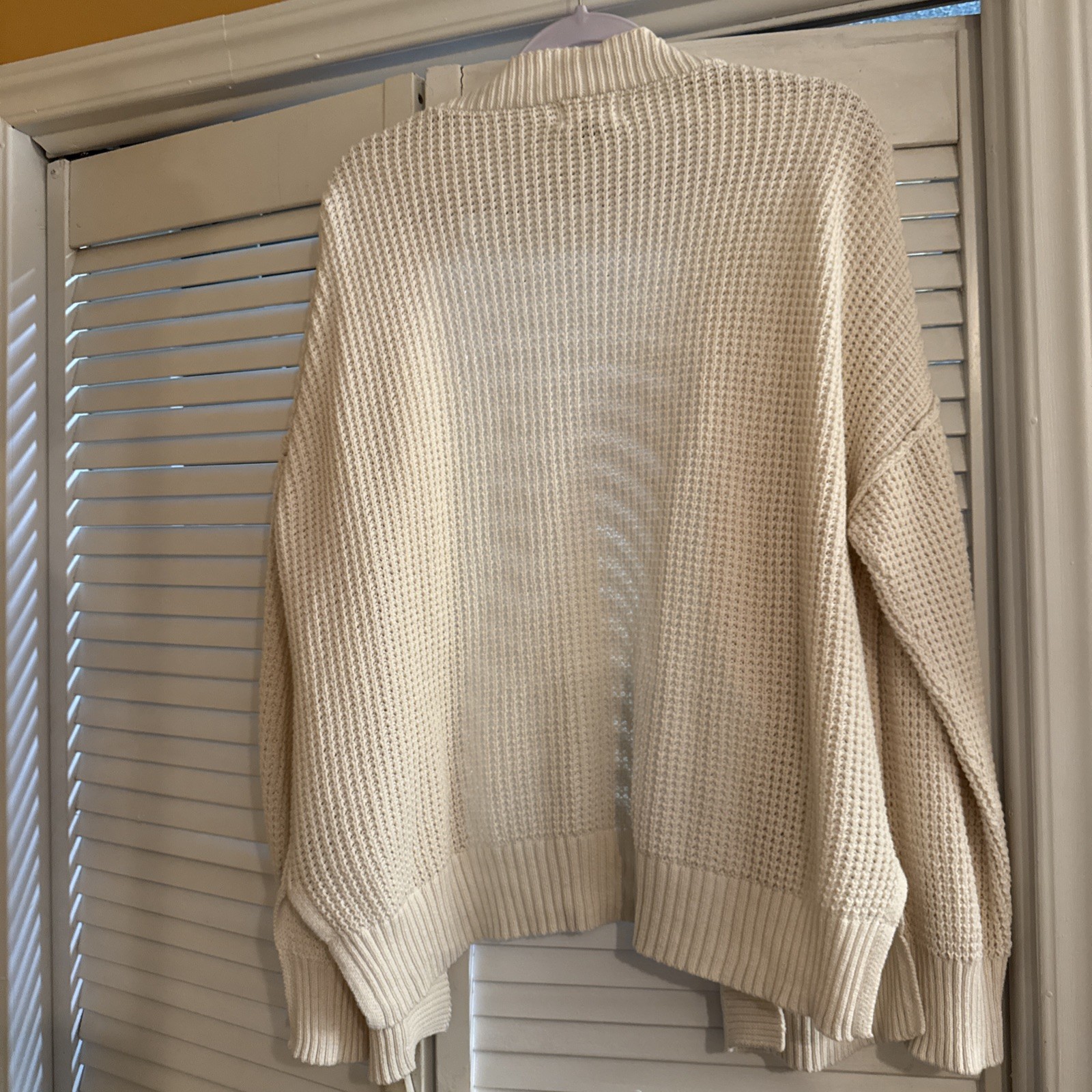 Universal  Thread sweater Large Cream Open Front … - image 4