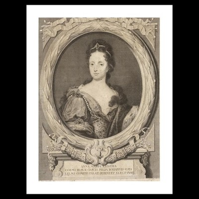Georg Martin Preissler - Anna Maria Luisa (1730) Art Card Print
