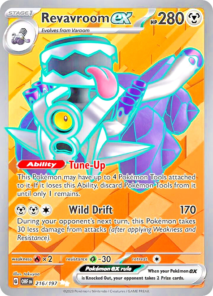 Pokémon TCG Revavroom ex 216/197 Obsidian Flames Full Art Ultra Rare Holo