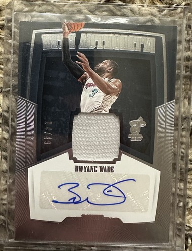 2018-19 Dominion Basketball Dwyane Wade Game Used Jersey Relic Auto #14/49 Heat