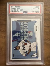 2014 Topps Series 1 Yasiel Puig Image Variation Short Print SP #331 PSA 10