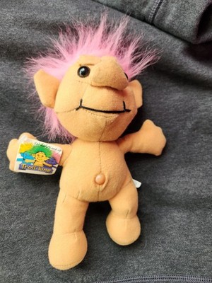 Vintage Troll-kins Plush Doll Pink Hair 1991 Acme 8'' Soft WITH TAGS
