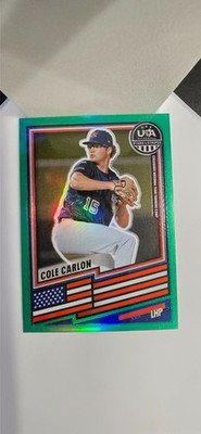 2026 USA Baseball Stars and Stripes Prizm Prizms Green #47 Cole Carlon