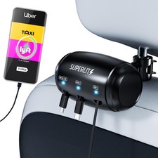 3-in-1 Retractable Backseat Car Charger   Headrest Mount Charging Station for...