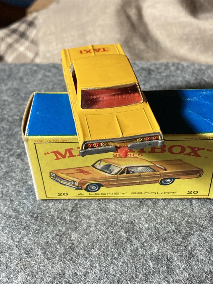Matchbox Lesney Made In England Chevrolet Impala Taxi With Original Box - Image 4 of 4