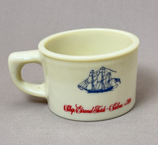 Vintage Old Spice Shulton Milk Glass Shaving Mug Ship Grand Turk Recovery Cup