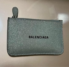 BALENCIAGA Silver Card Case Limited Edition VHTF Designer Collection Popular Pro