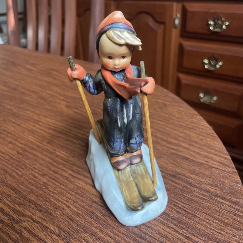 Vintage Goebel Hummel ~ Skier~Rare Wooden Ski~ # 59