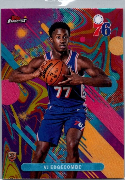 2025-26 Topps Finest - Common VJ Edgecombe #3 Oil Spill Refractor (RC)