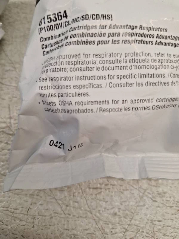 MSA 815364 GMC-P100 Advantage Respirator Cartridge Pair (2) - Image 2 of 2