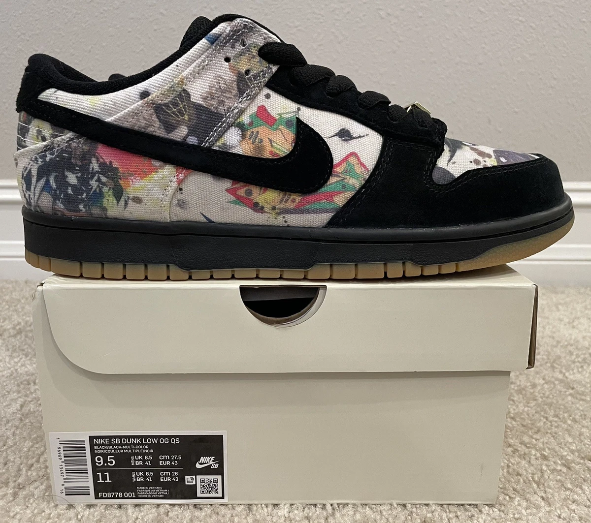 Preços baixos em Nike SB Dunk Low x Supreme Rammellzee | eBay