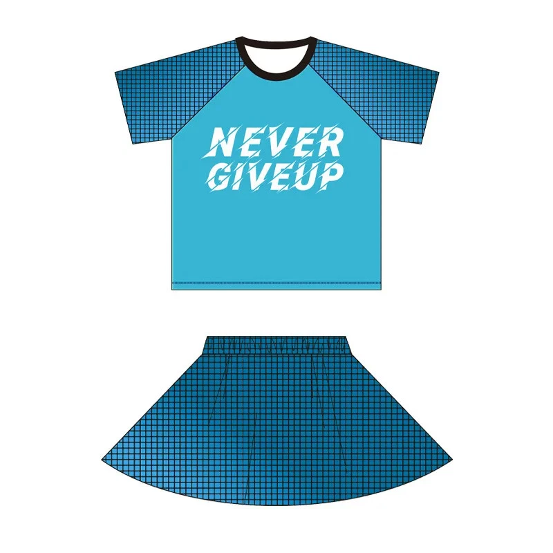 Children's Glitter Street Dance Cheerleading Performance Suit Performance Set - Image 3 of 4